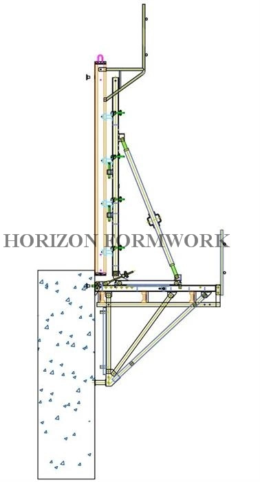 Crane-Dependent Climbing Bracket for Core Wall Formwork Concrete